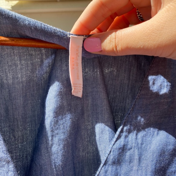 Zara chambray top size XS - Picture 5 of 6